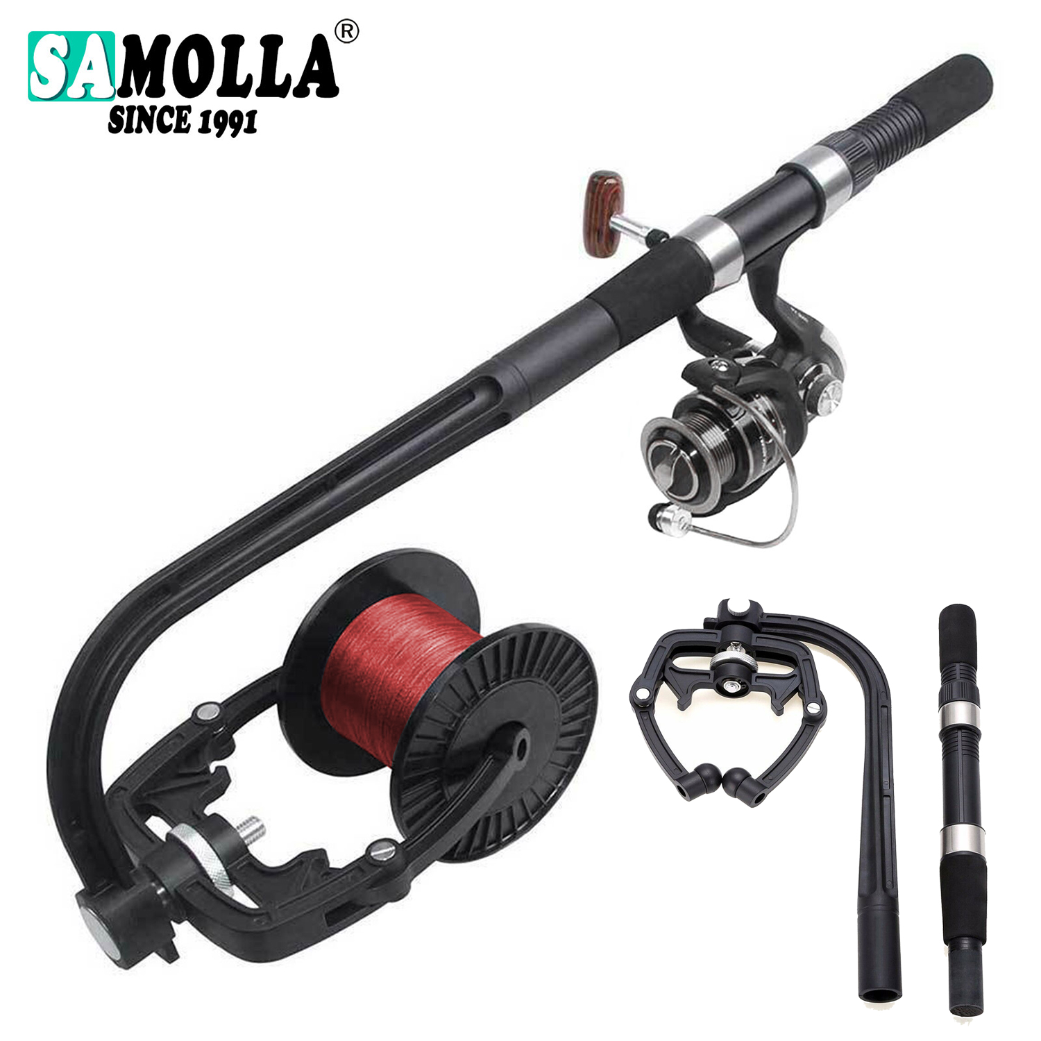 Fishing Line Spooler - รอกตกปลาสปูลเลอร์เอ็นตกปลาสำหรับที่พันสายหมุนเหยื่อแบบพกพา
