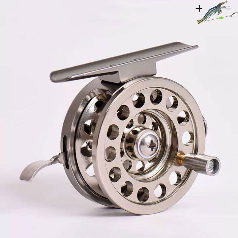Ice Fishing Line - รอกตกปลาอลูมิเนียมอัลลอยด์ CNC แบบดึงสายด้านหน้า ใช้ได้ทั้งมือซ้ายและมือขวา เหมาะสำหรับอุปกรณ์ตกปลาในน้ำจืดและน้ำแข็ง