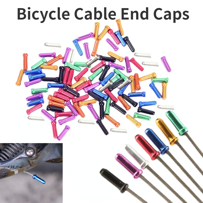 Tippet Line - 50/100pcs จักรยานสาย End CAPS อลูมิเนียมจักรยานเบรค Shifter