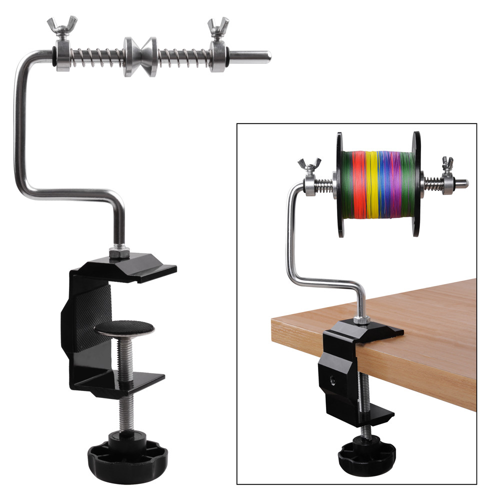 Fishing Line Spooler - แบบพกพาสายตกปลา Winder พร้อม CLAMP-ปรับ Stable Reel