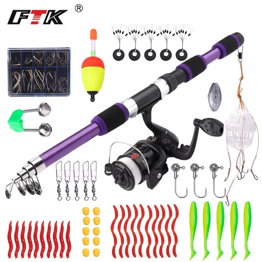 Saltwater Line - FTK 1.8M แบบพกพา SPINNING Fishing Rod
