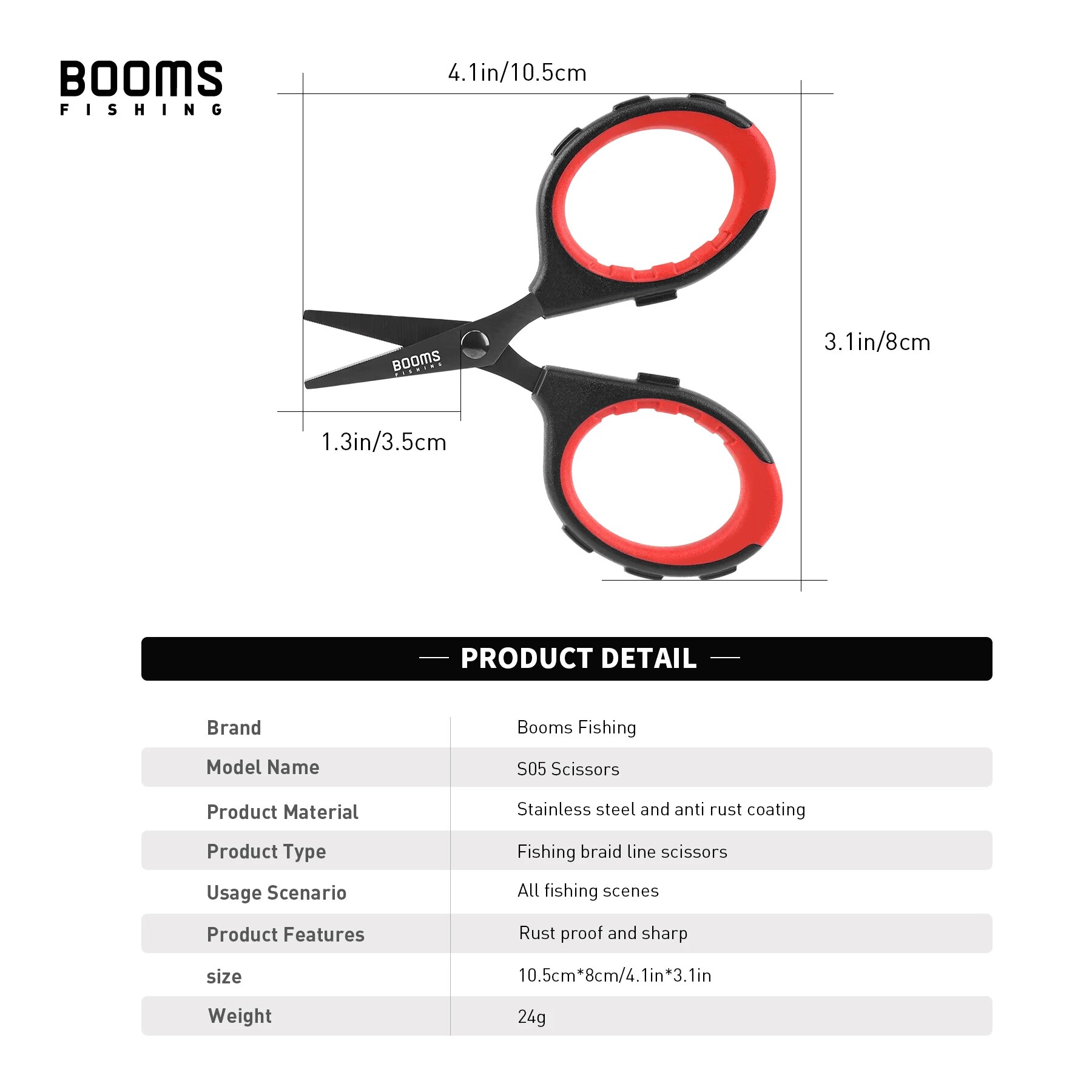 Booms กรรไกรตัดลวด S05ตกปลา, ก - Fishing Line Cutter บทวิจารณ์และราคา