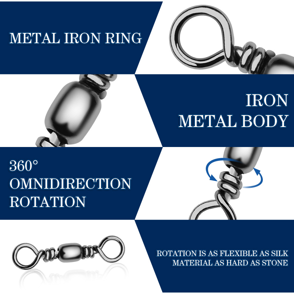 100 ชิ้นตกปลา Swivels Connecto - Monofilament Line บทวิจารณ์และราคา