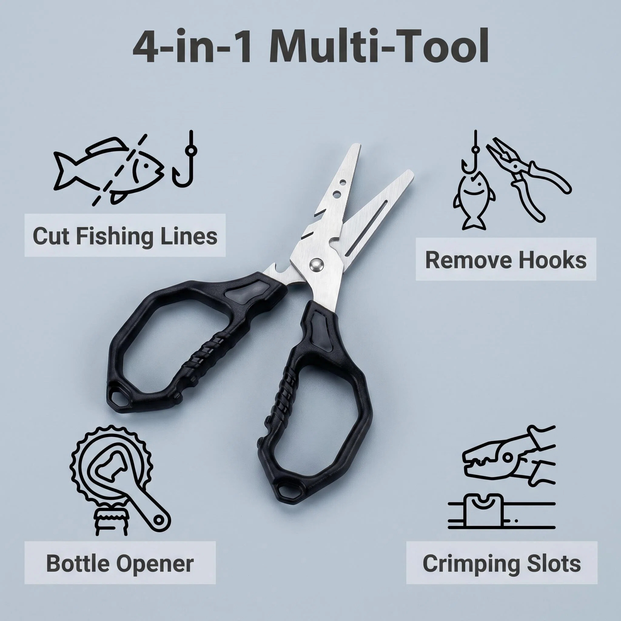 กรรไกรตกปลาอเนกประสงค์ สแตนเลส - Fishing Line Cutter บทวิจารณ์และราคา