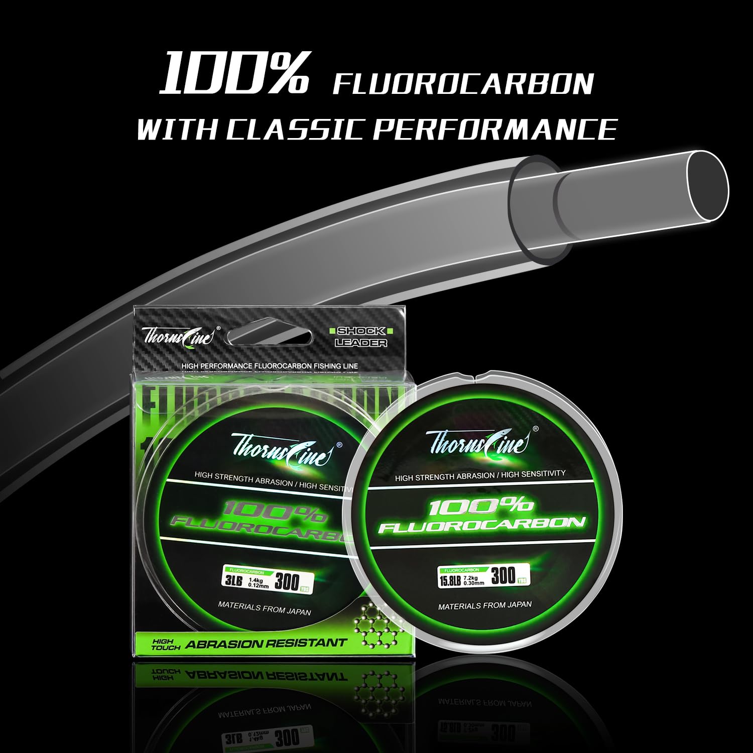สายตกปลา ThornsLine 100% ฟลูออ - Fluorocarbon Line บทวิจารณ์และราคา