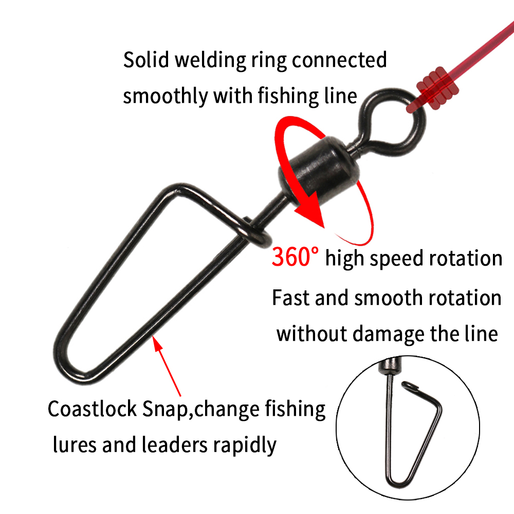 20 ชิ้น # ตะขอเกี่ยวแบบหมุนได้ - Monofilament Line บทวิจารณ์และราคา